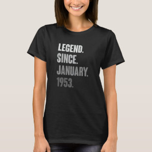 Januari 70e Decoratie 70 jaar oude Vint T-shirt