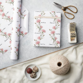 Januari Anjer Bloemen Cadeaupapier