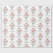 Januari Anjer Bloemen Cadeaupapier (Vlak)