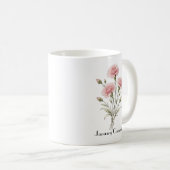 Januari Anjer Bloemen Koffiemok (Voorkant rechts)