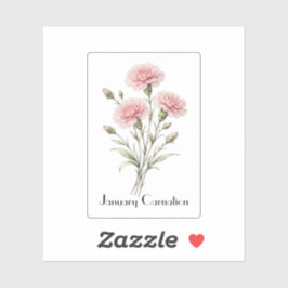 Januari Anjer Bloemen Sticker