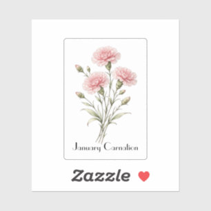 Januari Anjer Bloemen Sticker