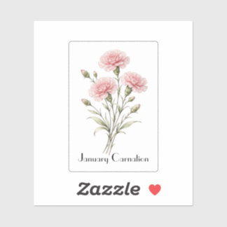 Januari Anjer Bloemen Sticker