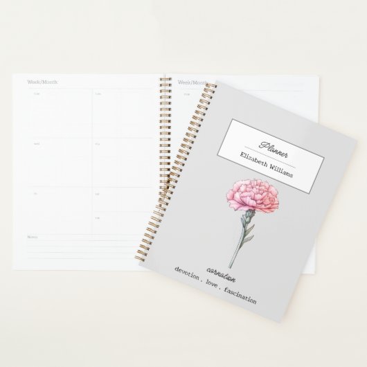 JANUARI ANJER GEBOORTEBLOEM GEPERSONALISEERD PLANNER (Display)