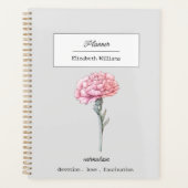 JANUARI ANJER GEBOORTEBLOEM GEPERSONALISEERD PLANNER (Voorkant)