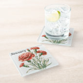 Januari Anjer Glas Onderzetter & Trivet (Schuin)