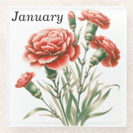 Januari Anjer Glas Onderzetter & Trivet
