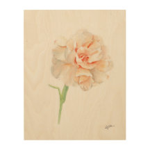 Januari Anjers Geboortemaand Bloem Hout Kunst