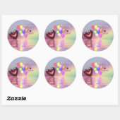 Januari Birthday Garnet Heart Ronde Sticker (Vel)