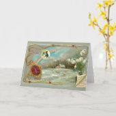 Januari Birthday Kaart (Gele Bloem)