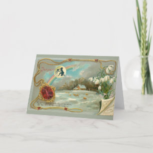 Januari Birthday Kaart