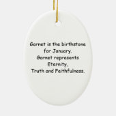 Januari Birthstone Angel Black Keramisch Ornament (Achterkant)