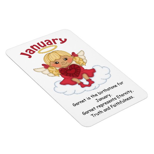 Januari Birthstone Angel Blonde Premium Magnet Magneet (Rechterzijde)