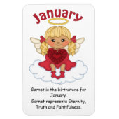 Januari Birthstone Angel Blonde Premium Magnet Magneet (Verticaal)