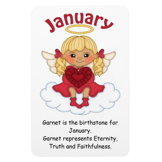 Januari Birthstone Angel Blonde Premium Magnet Magneet (Verticaal)