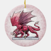 Januari Birthstone Dragon - Garnet Ornament (Achterkant)