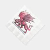 Januari Birthstone Dragon - Garnet Servet (Hoek)