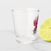 Januari Birthstone Dragon - Garnet Shot Glas (Links)
