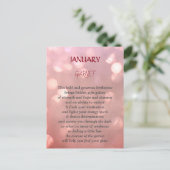 Januari Birthstone Garnet-Briefkaart Briefkaart (Staand voorkant)