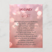Januari Birthstone Garnet-Briefkaart Briefkaart (Voorkant)