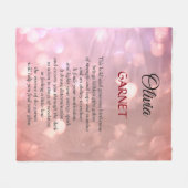 Januari Birthstone Garnet Fleece Deken (Voorkant (Horizontaal))