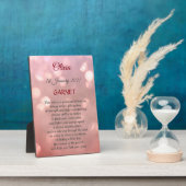 Januari Birthstone Garnet Fotoplaat (Zijkant)