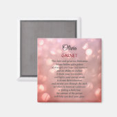 Januari Birthstone Garnet Magneet (Voorkant / Achterkant)