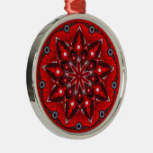 Januari Birthstone Garnet Mandala Ornament (Rechts)