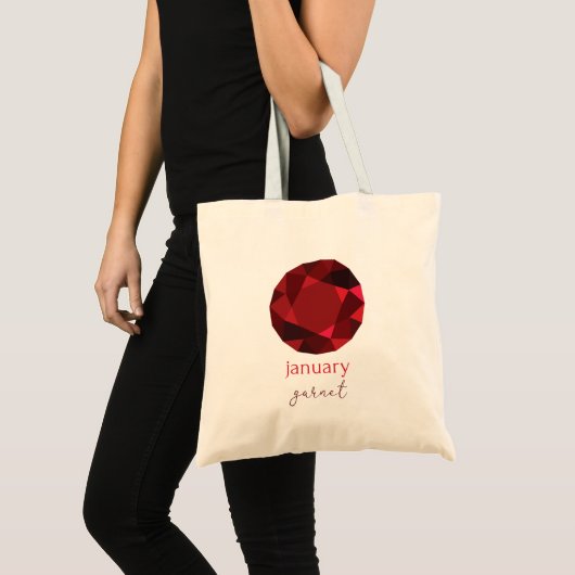Januari Birthstone Garnet Tote Bag (Voorkant (product))
