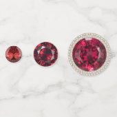 Januari Birthstone Garnett Tafel Confetti (Achterkanten)