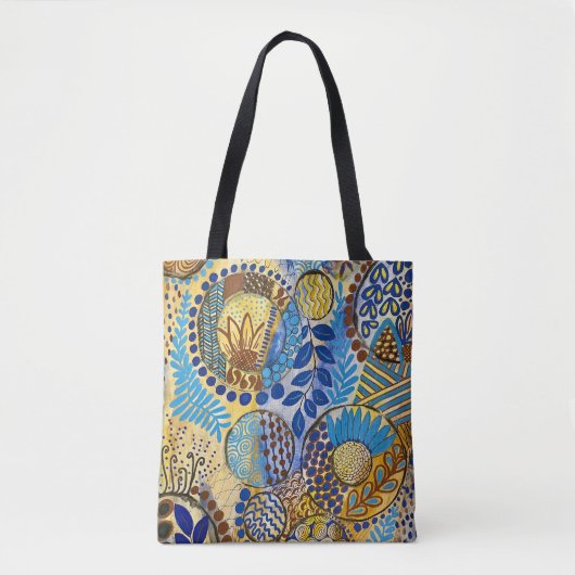 Januari Blauw door het kijkglas Tote Bag (Voorkant)