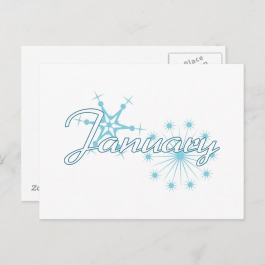 Januari Briefkaart (Voorkant / Achterkant)