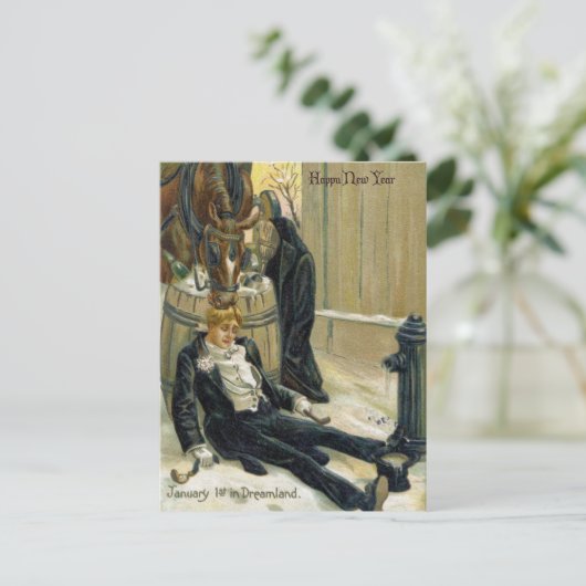 Januari Eerste in Dreamweaver Briefkaart (Staand voorkant)