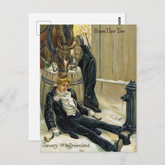 Januari Eerste in Dreamweaver Briefkaart (Voorkant / Achterkant)