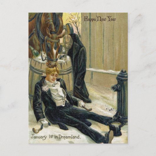 Januari Eerste in Dreamweaver Briefkaart (Voorkant)