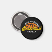 Januari Februari Basketbal April Cool Speler Magneet (Voorkant / Achterkant)