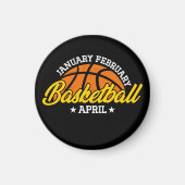 Januari Februari Basketbal April Cool Speler Magneet (Voorkant)