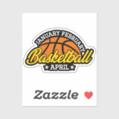 Januari Februari Basketbal April Cool Speler Sticker (Vel)
