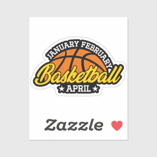 Januari Februari Basketbal April Cool Speler Sticker (Vel)