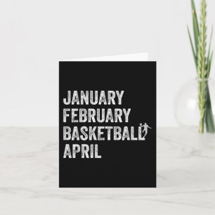 Januari Februari Basketbal April Fun Basketbal T Kaart