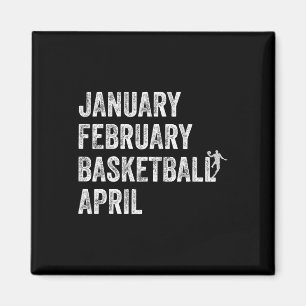 Januari Februari Basketbal April Fun Basketbal T Magneet
