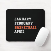 Januari Februari Basketbal April Fun Retr Muismat (Met muis)