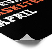 Januari Februari Basketbal April Fun Retr Poster (Hoek)
