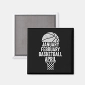 Januari Februari Basketball April College Ba Magneet (Voorkant / Achterkant)