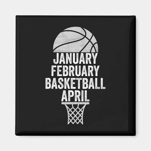 Januari Februari Basketball April College Ba Magneet (Voorkant)