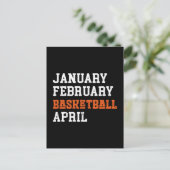 Januari Februari Basketball April Feestdagenkaart (Staand voorkant)