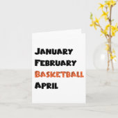 Januari Februari Basketball April Kaart (Gele Bloem)