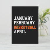 Januari Februari Basketball April Kaart (Staand voorkant)