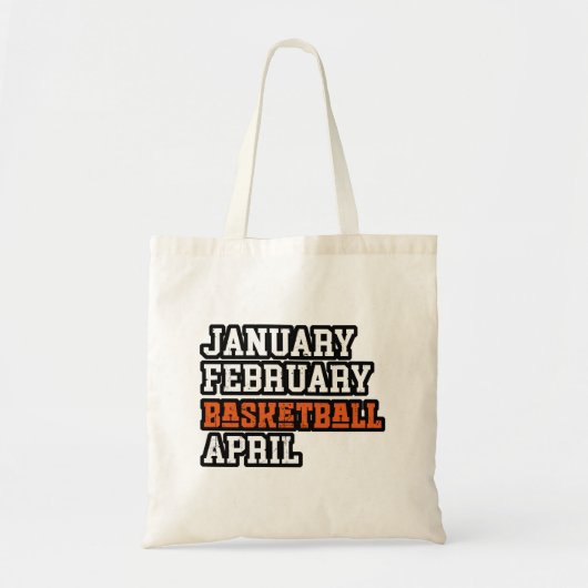 Januari Februari Basketball April Tote Bag (Voorkant)