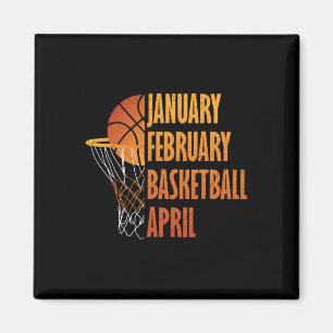 Januari Februari Bysketbyll April Fun Retro Versch Magneet